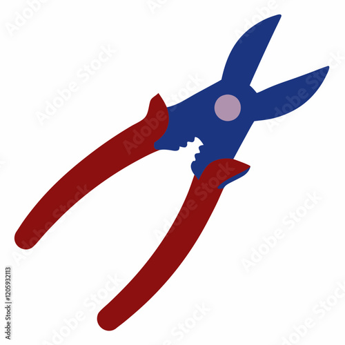 Pruning Shears Black Silhouette Vector on White Background
