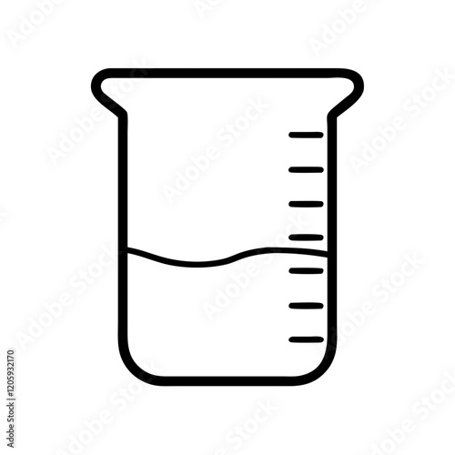 beaker icon, beaker line art - simple line art of beaker, perfect for beaker logos and icons