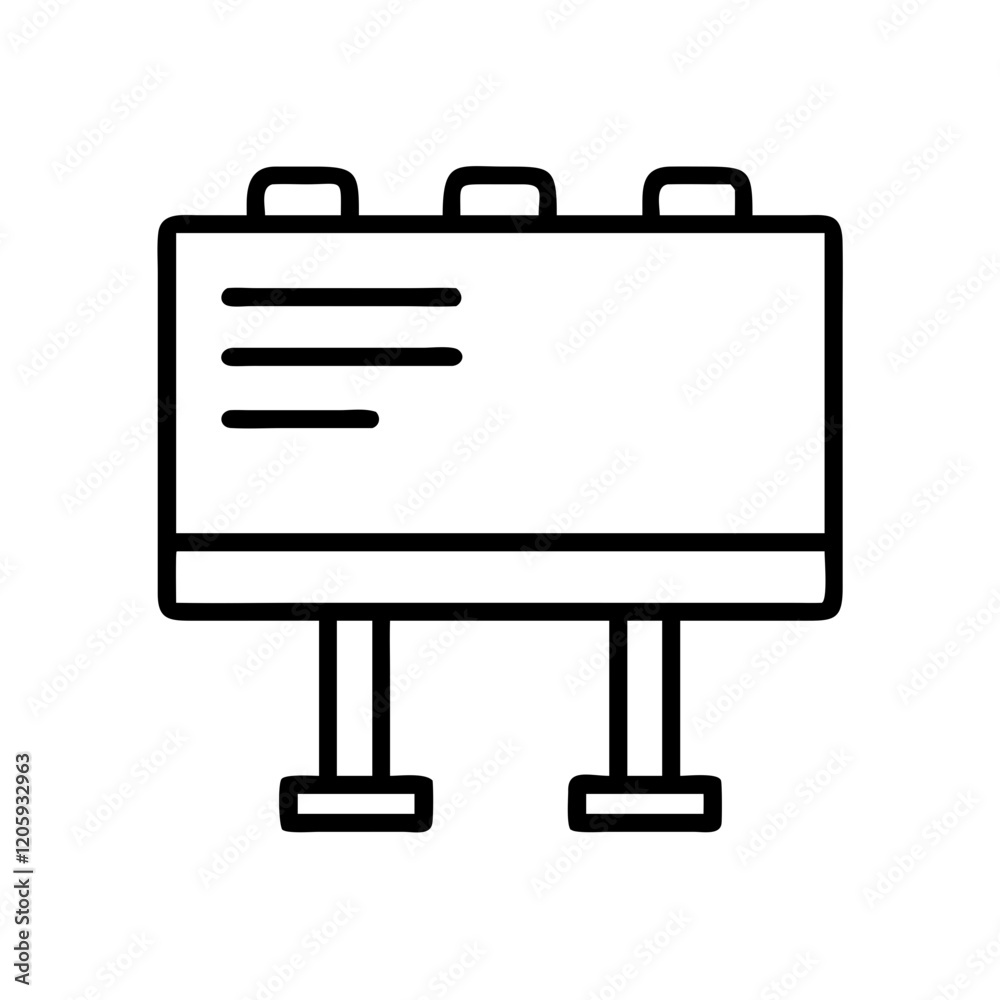 billboard icon, billboard line art - simple line art of billboard, perfect for billboard logos and icons billboard icon, billboard line art - simple line art of billboard, perfect for billboard logos and icons