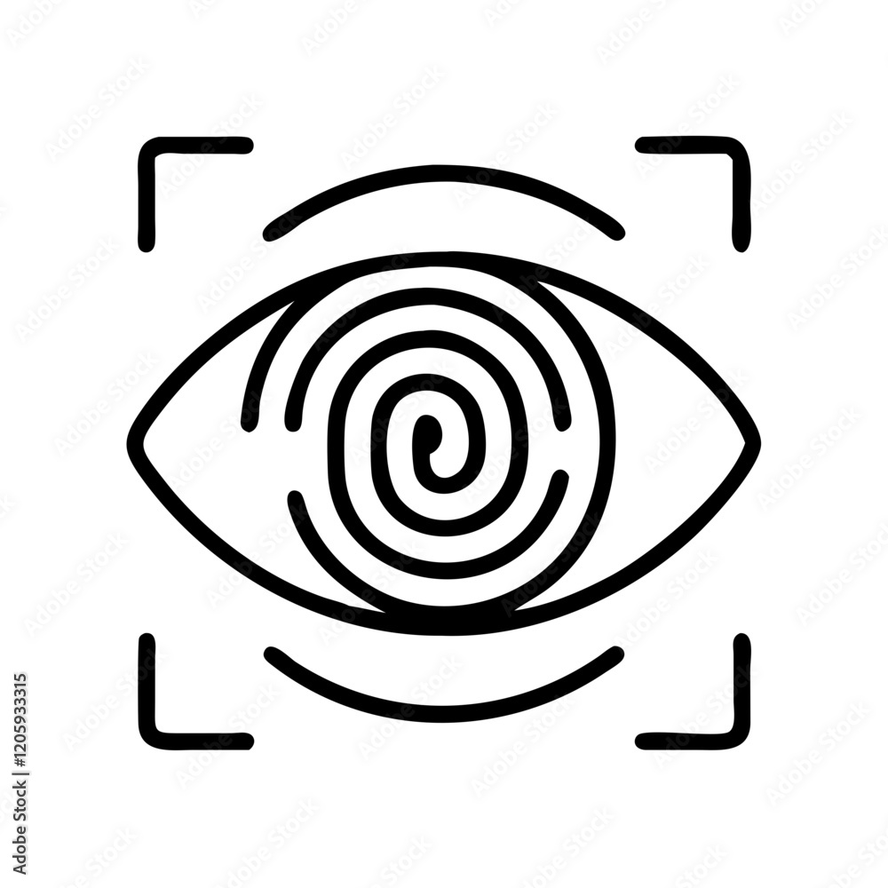 biometrics icon, biometrics line art - simple line art of biometrics, perfect for biometrics logos and icons biometrics icon, biometrics line art - simple line art of biometrics, perfect for biometrics logos and icons