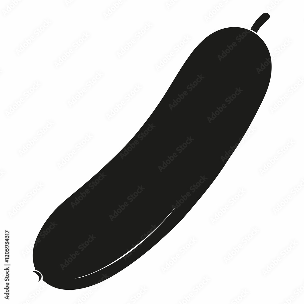 Elegant Cucumber Silhouette Art Vector Edition Elegant Cucumber Silhouette Art Vector Edition