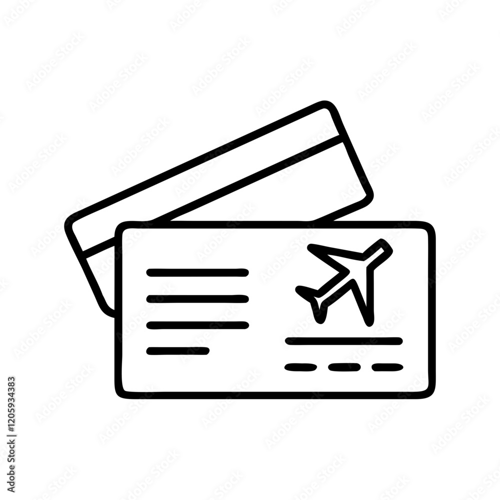 boarding pass icon, boarding pass line art - simple line art of boarding pass, perfect for boarding pass logos and icons boarding pass icon, boarding pass line art - simple line art of boarding pass, perfect for boarding pass logos and icons