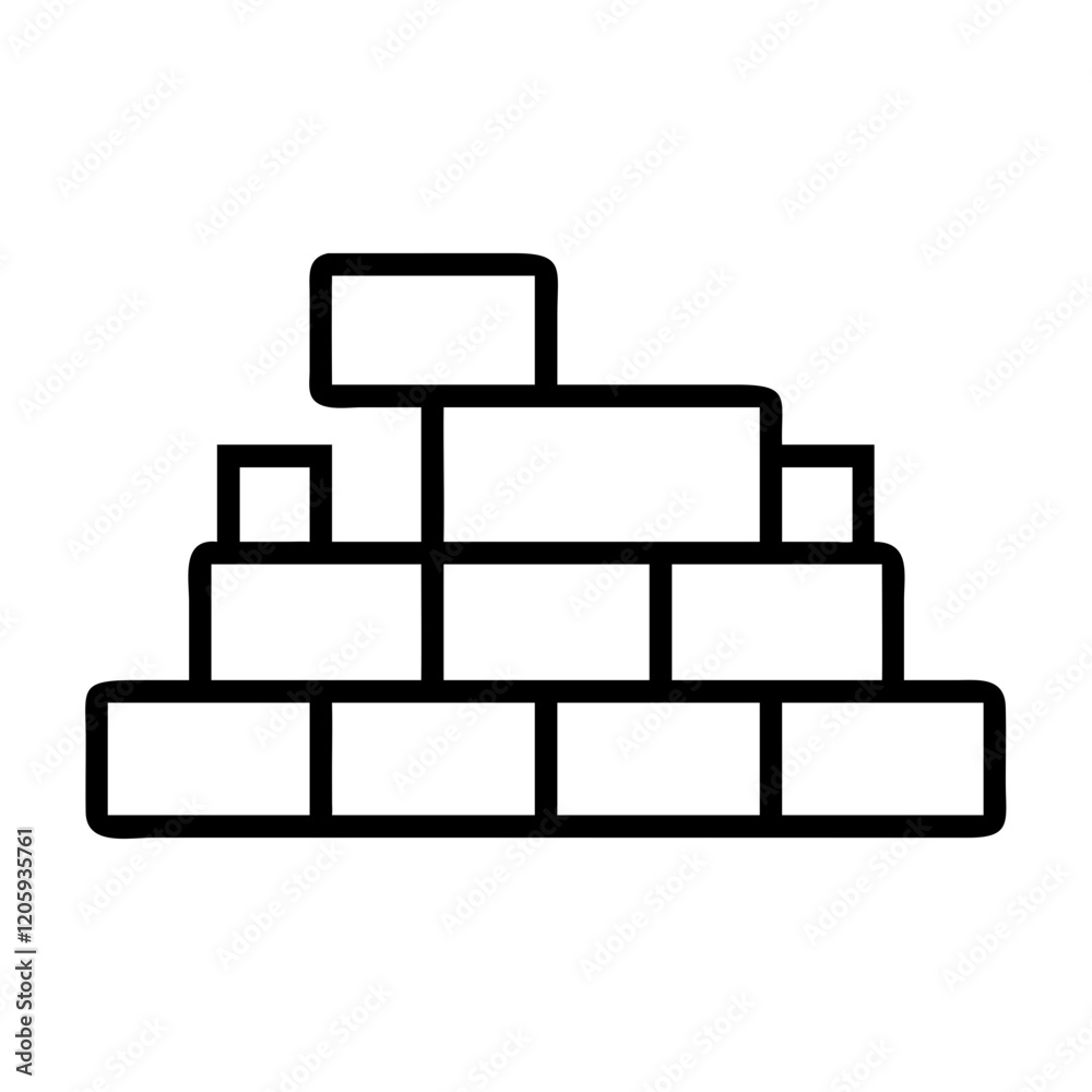 bricks icon, bricks line art - simple line art of bricks, perfect for bricks logos and icons bricks icon, bricks line art - simple line art of bricks, perfect for bricks logos and icons