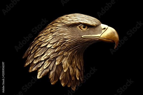 Bronze Eagle Head Sculpture Wall Decor Art photo