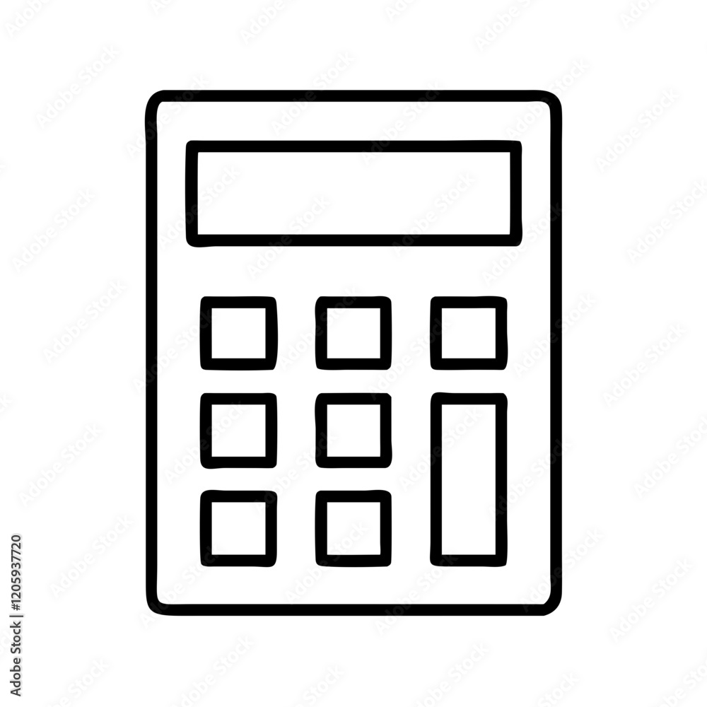 calculator icon, calculator line art - simple line art of calculator, perfect for calculator logos and icons calculator icon, calculator line art - simple line art of calculator, perfect for calculator logos and icons