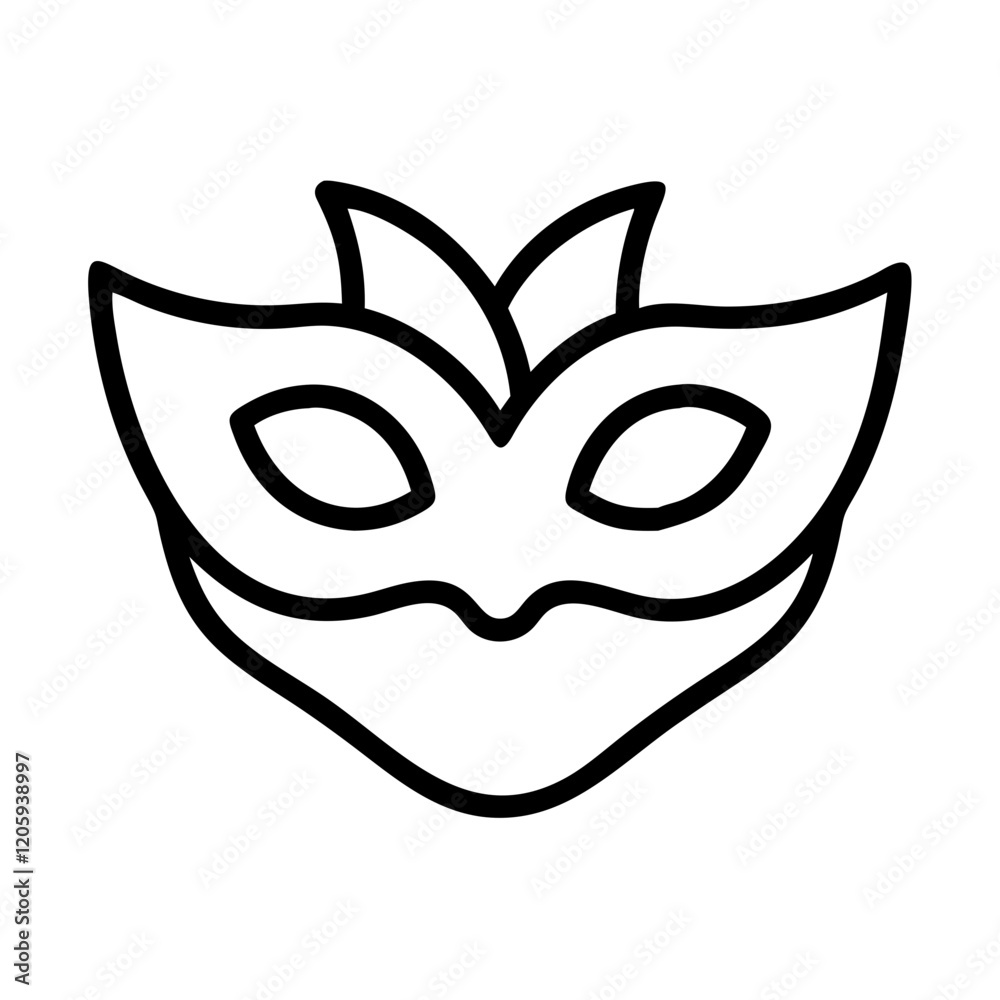 carnival mask icon, carnival mask line art - simple line art of carnival mask, perfect for carnival mask logos and icons carnival mask icon, carnival mask line art - simple line art of carnival mask, perfect for carnival mask logos and icons
