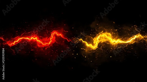 Red and Purple color electricity lightning