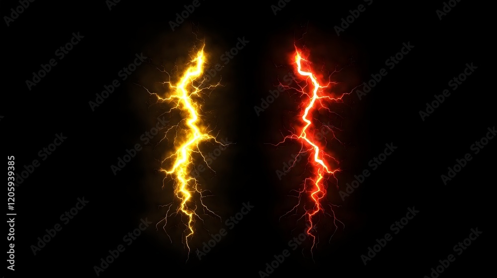 Red and Purple color electricity lightning Red and Purple color electricity lightning