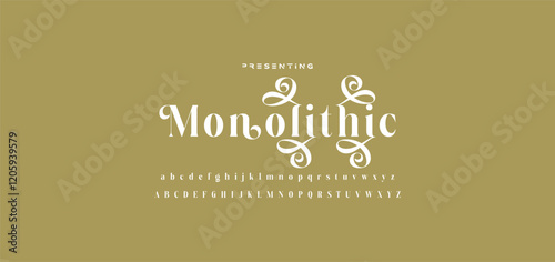 Elegant ligature alphabet letters font logo. Typography luxury classic lettering serif fonts decorative wedding vintage retro logos, design for fashion,beauty shop and brand . vector illustration
