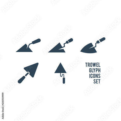 Trowel vector icons set template illustration.