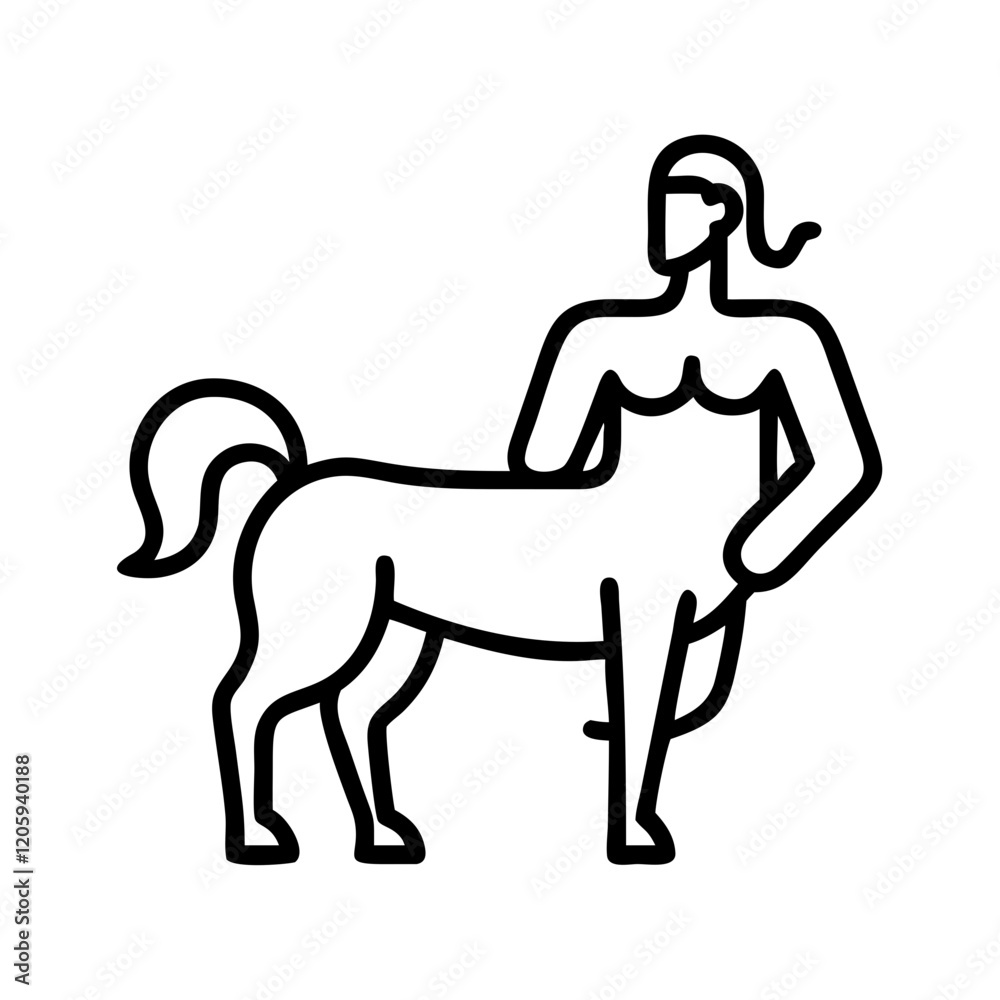 centaur icon, centaur line art - simple line art of centaur, perfect for centaur logos and icons centaur icon, centaur line art - simple line art of centaur, perfect for centaur logos and icons