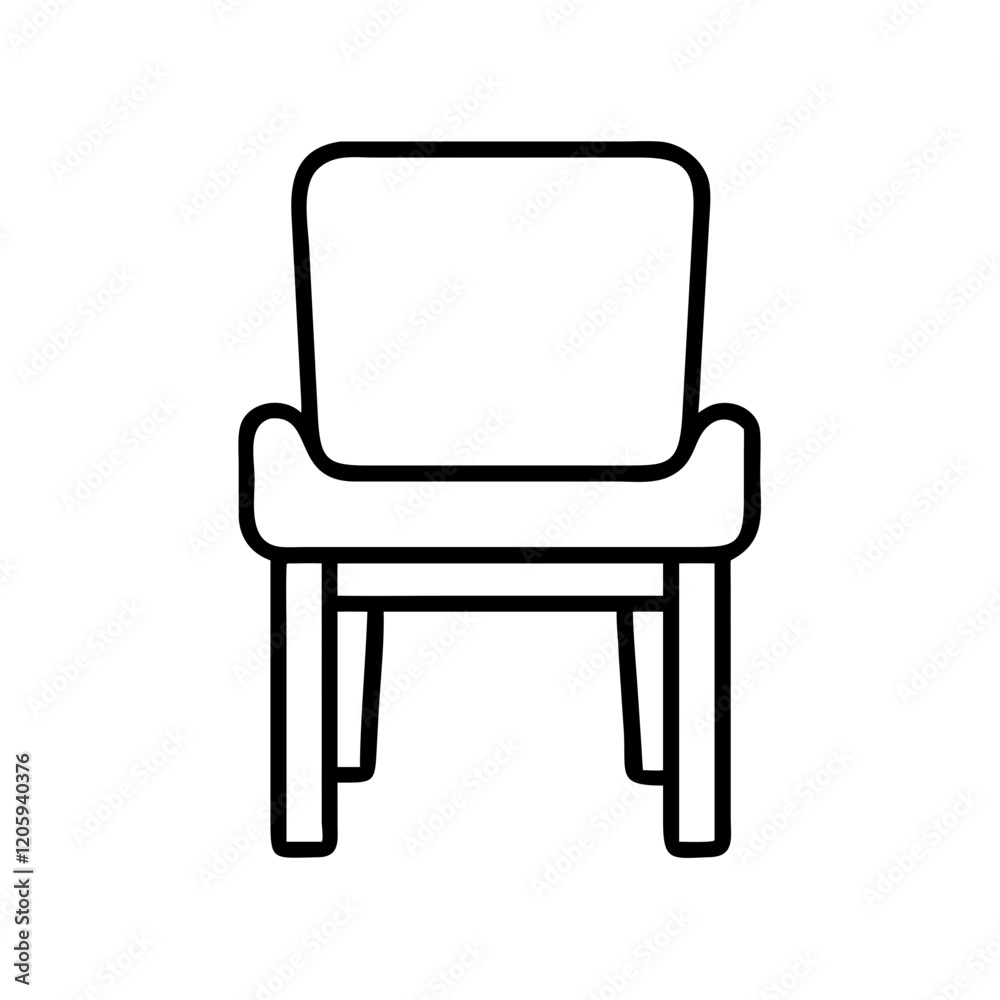 chair icon, chair line art - simple line art of chair, perfect for chair logos and icons chair icon, chair line art - simple line art of chair, perfect for chair logos and icons