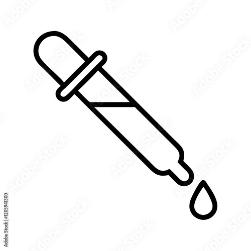 chemical dropper icon, chemical dropper line art - simple line art of chemical dropper, perfect for chemical dropper logos and icons