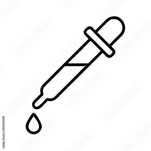 chemical dropper icon, chemical dropper line art - simple line art of chemical dropper, perfect for chemical dropper logos and icons