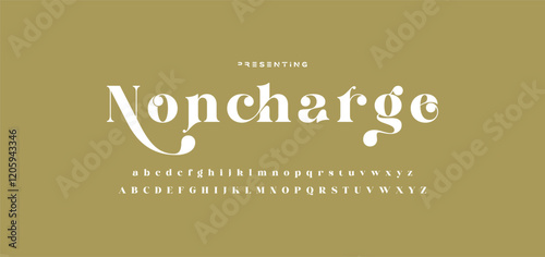Luxury wedding alphabet letters font with tails. Typography elegant classic serif fonts and number decorative vintage retro concept for logo branding. vector illustration