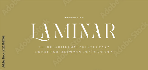 Luxury wedding alphabet letters font with tails. Typography elegant classic serif fonts and number decorative vintage retro concept for logo branding. vector illustration