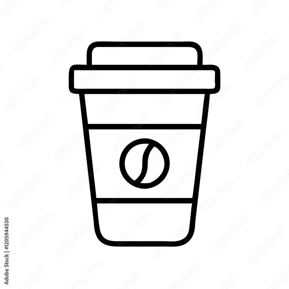 coffee cup icon, coffee cup line art - simple line art of coffee cup, perfect for coffee cup logos and icons coffee cup icon, coffee cup line art - simple line art of coffee cup, perfect for coffee cup logos and icons