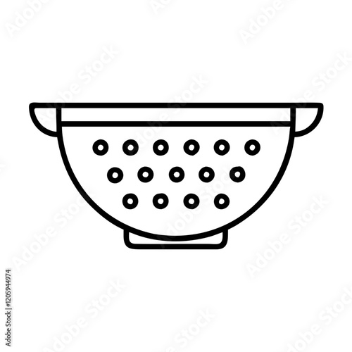 colander icon, colander line art - simple line art of colander, perfect for colander logos and icons