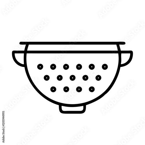 colander icon, colander line art - simple line art of colander, perfect for colander logos and icons