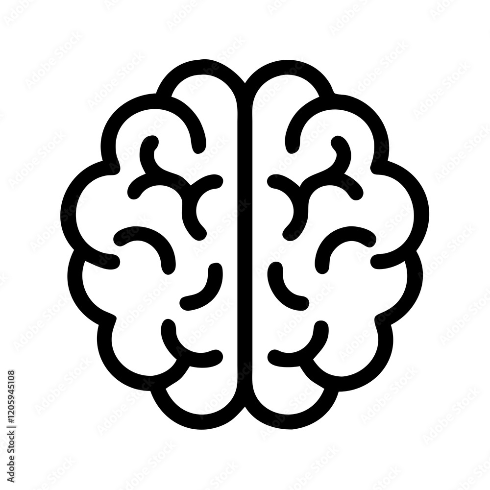 brain icon on the white background. brain icon on the white background.
