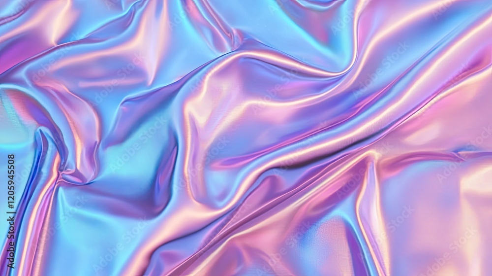 Iridescent Pastel Silk Draped Fabric Texture Iridescent Pastel Silk Draped Fabric Texture