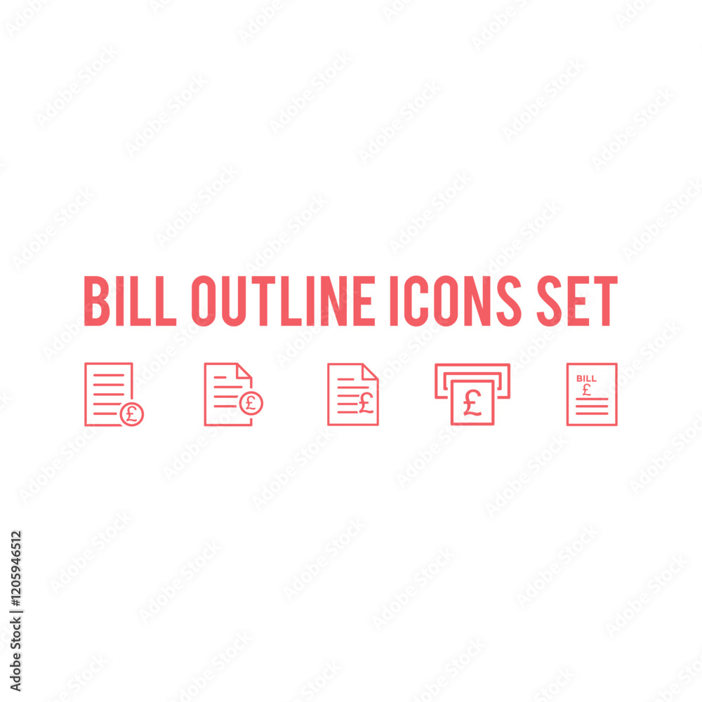 Obraz premium Invoice, bill icons set suitable for info graphics, websites and print media and interfaces.