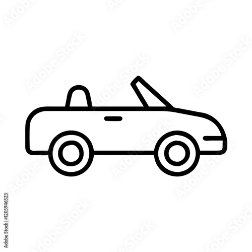 convertible icon, convertible line art - simple line art of convertible, perfect for convertible logos and icons photo