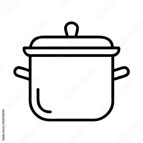 cooking pot icon, cooking pot line art - simple line art of cooking pot, perfect for cooking pot logos and icons