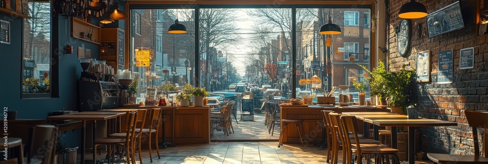 Sunny Day Cafe: A Charming Street View Sunny Day Cafe: A Charming Street View