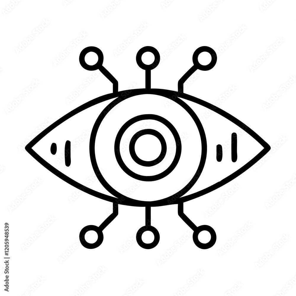 cyber eye icon, cyber eye line art - simple line art of cyber eye, perfect for cyber eye logos and icons cyber eye icon, cyber eye line art - simple line art of cyber eye, perfect for cyber eye logos and icons