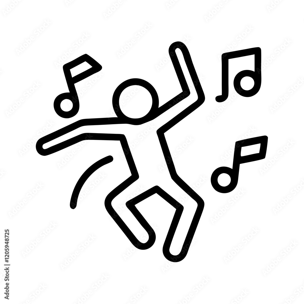 dance icon, dance line art - simple line art of dance, perfect for dance logos and icons dance icon, dance line art - simple line art of dance, perfect for dance logos and icons