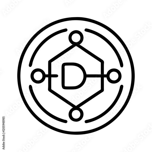 decentralized app dapp icon, decentralized app dapp line art - simple line art of decentralized app dapp, perfect for decentralized app dapp logos and icons