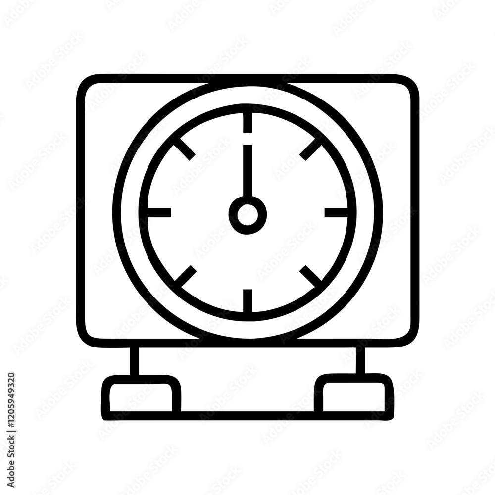 desk clock icon, desk clock line art - simple line art of desk clock, perfect for desk clock logos and icons desk clock icon, desk clock line art - simple line art of desk clock, perfect for desk clock logos and icons