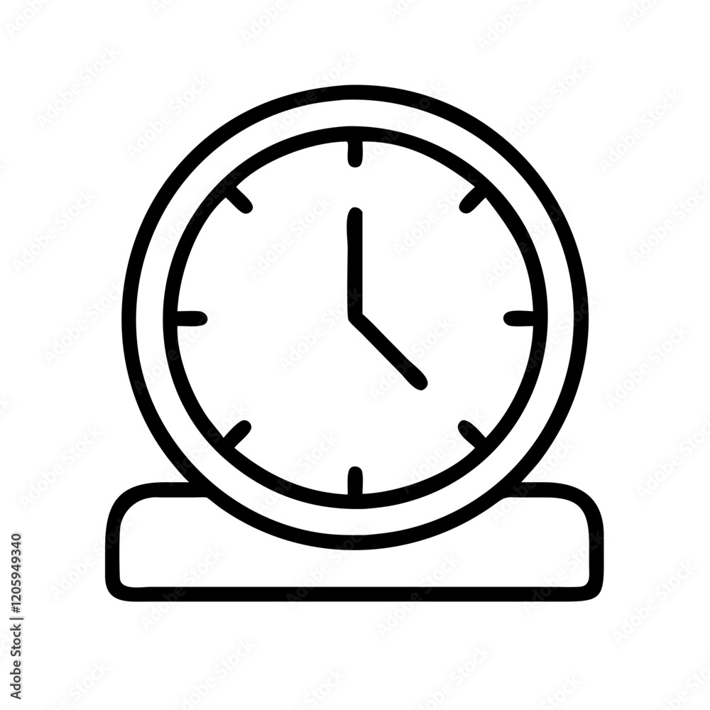 desk clock icon, desk clock line art - simple line art of desk clock, perfect for desk clock logos and icons desk clock icon, desk clock line art - simple line art of desk clock, perfect for desk clock logos and icons