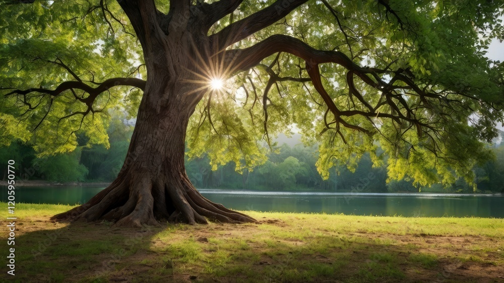 Obraz premium Natural Beautiful Tree Scenery