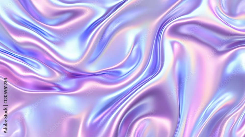 Fototapeta premium Abstract iridescent pastel flowing fabric texture