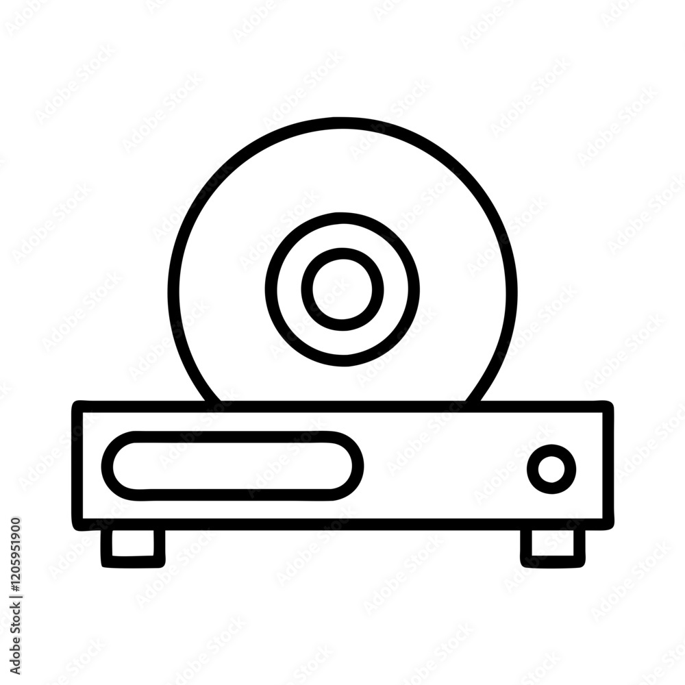 dvd player icon, dvd player line art - simple line art of dvd player, perfect for dvd player logos and icons dvd player icon, dvd player line art - simple line art of dvd player, perfect for dvd player logos and icons