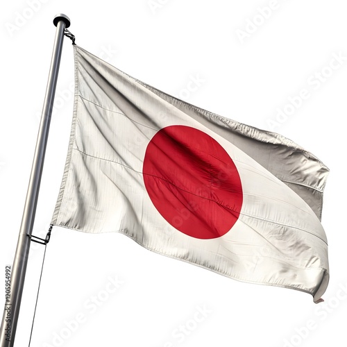 Japanese Flag Waving photo