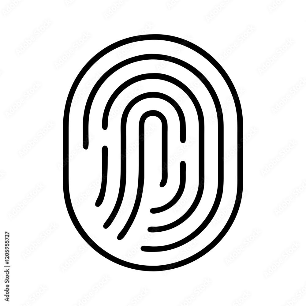 fingerprint icon, fingerprint line art - simple line art of fingerprint, perfect for fingerprint logos and icons fingerprint icon, fingerprint line art - simple line art of fingerprint, perfect for fingerprint logos and icons