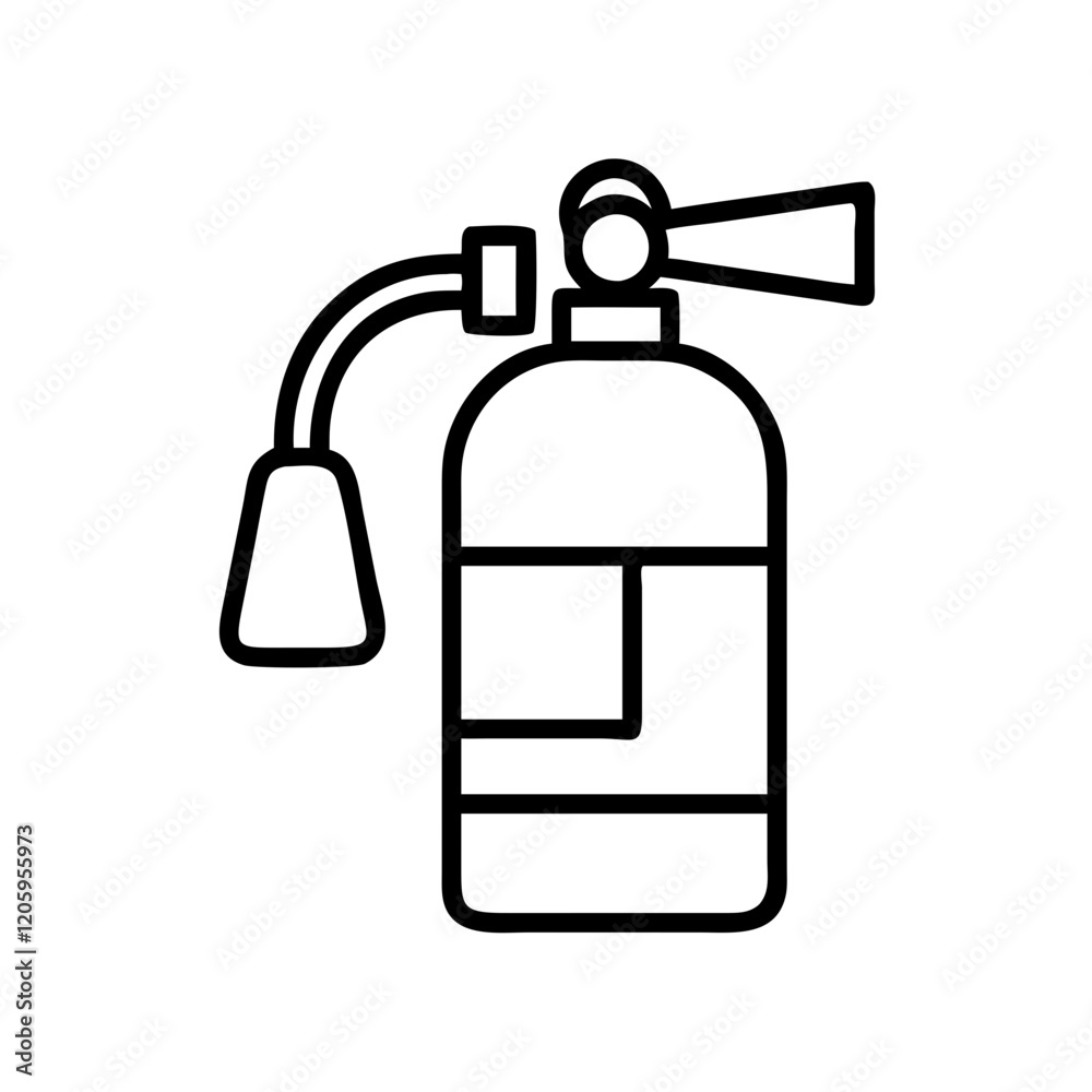 fire extinguisher icon, fire extinguisher line art - simple line art of fire extinguisher, perfect for fire extinguisher logos and icons