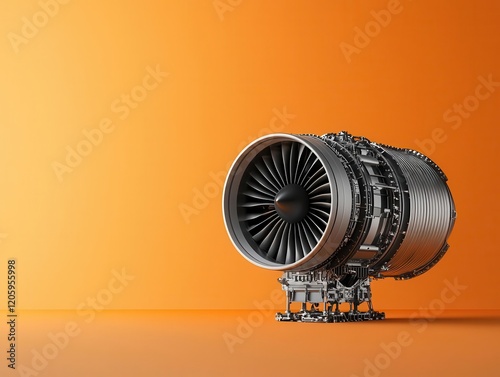 Crosssection of a turbofan jet engine with bypass ratio and efficiency details, jet engine, turbofan, crosssection