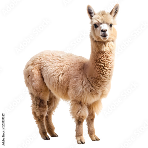 Adorable Alpaca on White: Perfect for Cute Designs, Branding, and More! wool soft logo llama animal 