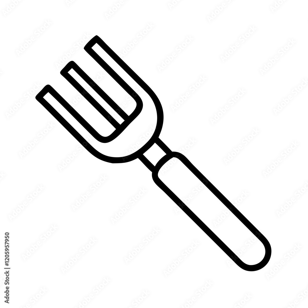 fork icon, fork line art - simple line art of fork, perfect for fork logos and icons fork icon, fork line art - simple line art of fork, perfect for fork logos and icons