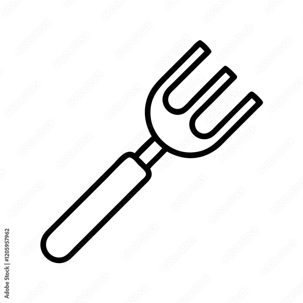fork icon, fork line art - simple line art of fork, perfect for fork logos and icons fork icon, fork line art - simple line art of fork, perfect for fork logos and icons