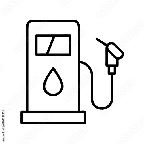 fuel pump icon, fuel pump line art - simple line art of fuel pump, perfect for fuel pump logos and icons