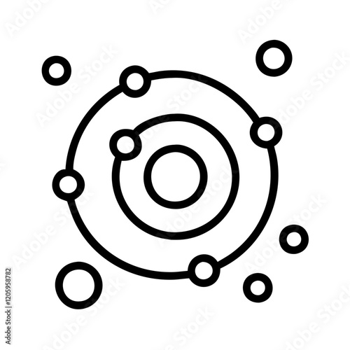 galactic core icon, galactic core line art - simple line art of galactic core, perfect for galactic core logos and icons