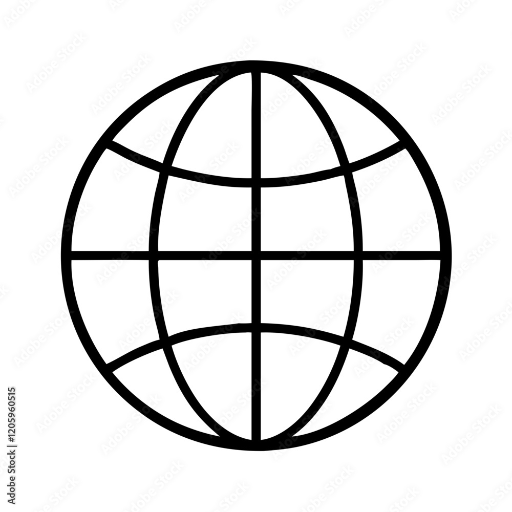 globe icon, globe line art - simple line art of globe, perfect for globe logos and icons globe icon, globe line art - simple line art of globe, perfect for globe logos and icons