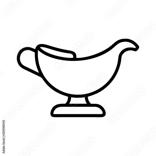 gravy boat icon, gravy boat line art - simple line art of gravy boat, perfect for gravy boat logos and icons