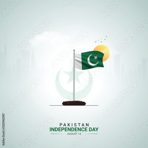 Pakistan Independence Day. Pakistan independence Day creative Design for social media post