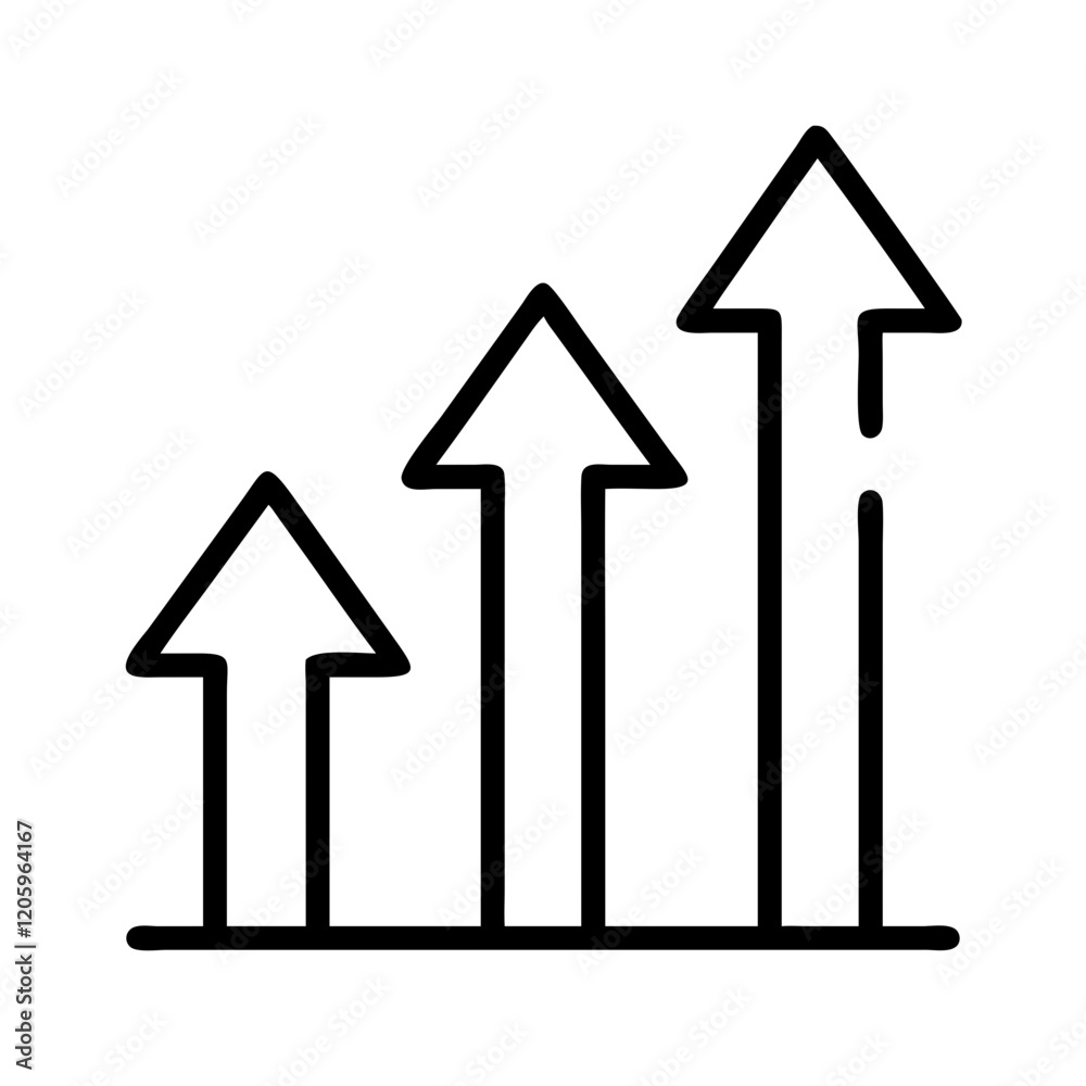 growth arrow icon, growth arrow line art - simple line art of growth arrow, perfect for growth arrow logos and icons growth arrow icon, growth arrow line art - simple line art of growth arrow, perfect for growth arrow logos and icons